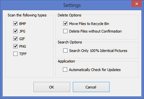 Awesome Duplicate Photo Finder settings